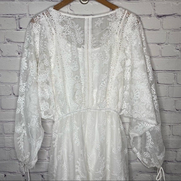 Endless Rose White Lace Embroidered Midi Dress - Picture 2 of 10